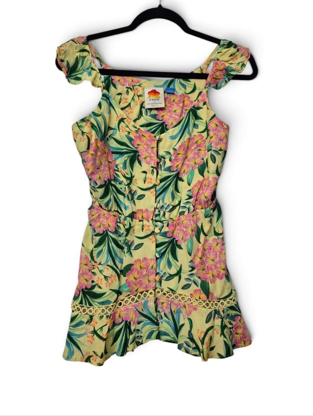 Farm Rio Ruffled Floral Tank XS - Picture 3 of 5